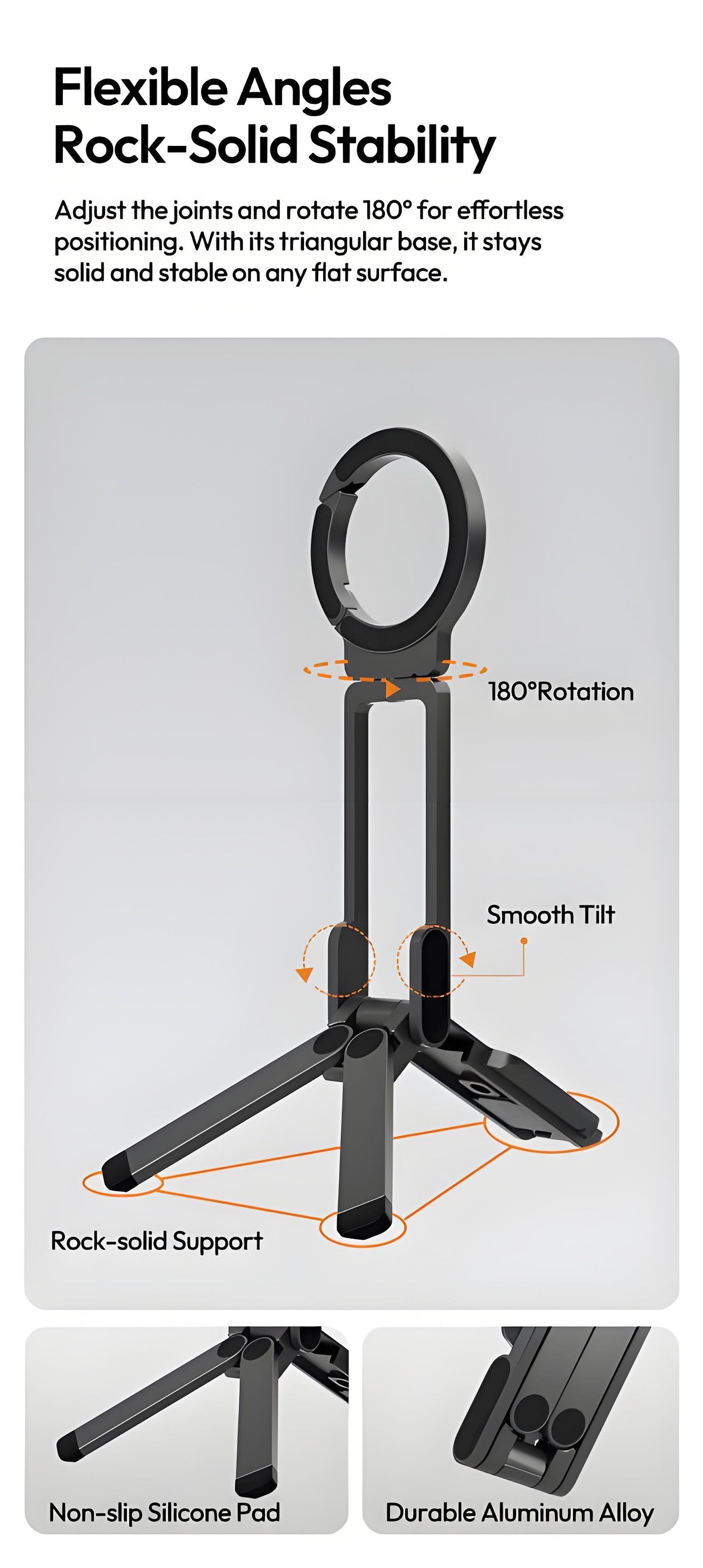 🔥HOT SALE 50% OFF📱Strong Magnetic Phone Tripod for iPhone⚡