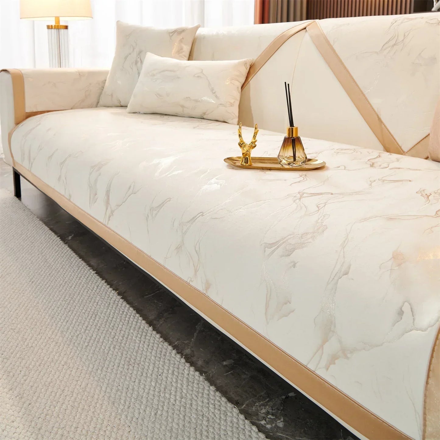 Anti-slip marble lines protective cover