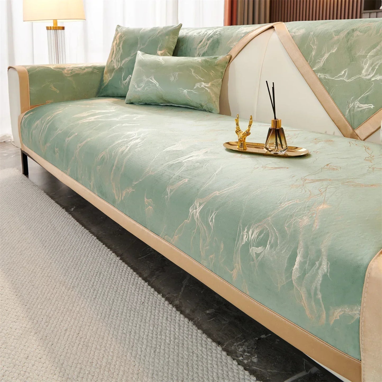 Anti-slip marble lines protective cover