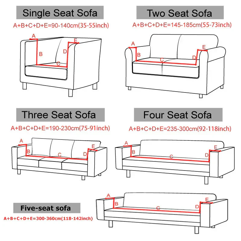 Jac 07 Sofa cover with elastic band