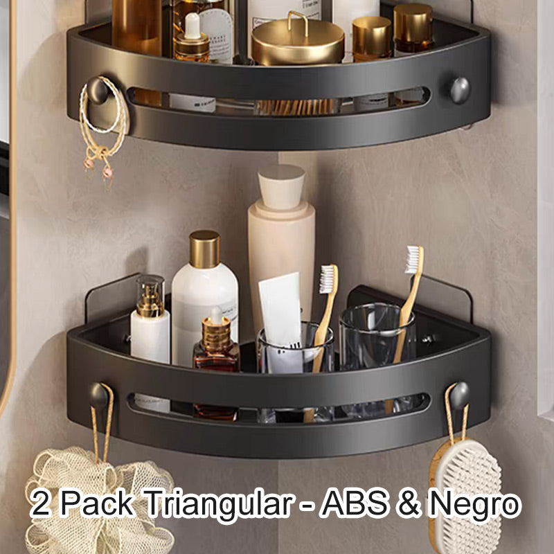 📢50% OFF!✨Corner Shower Shelf without Drilling with Hooks