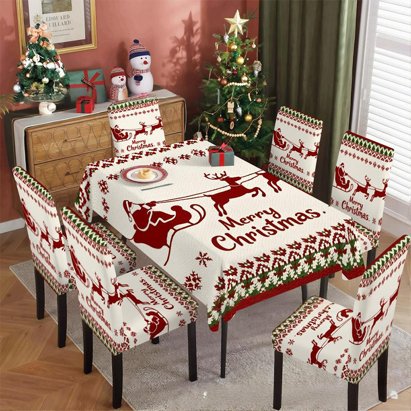 🔥Black Friday mega offer – 50% discount!🔥Joyful festive classic Christmas tablecloth