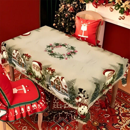 🔥Black Friday mega offer – 50% discount!🔥Joyful festive classic Christmas tablecloth